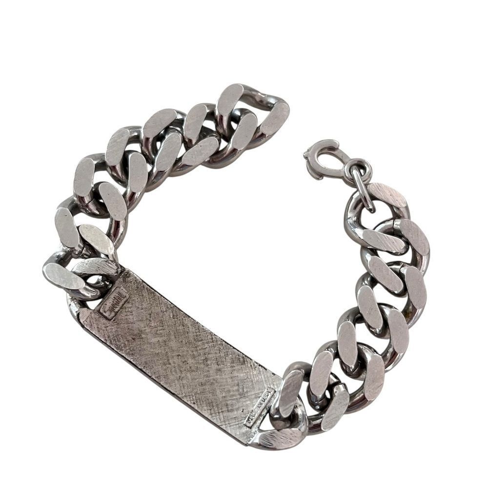 Speidel Vintage Men’s Heavy Silver “Steven” Name Plate ID Bracelet - Picture 2 of 7